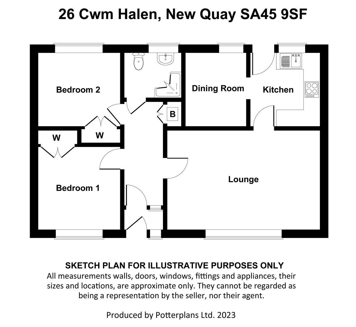 Bungalow Detached Cwmhalen, New Quay